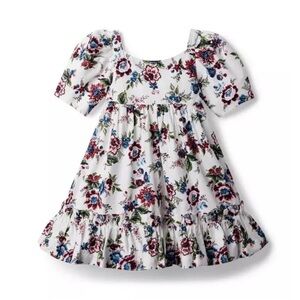 Janie and Jack White Floral Kids Dress
